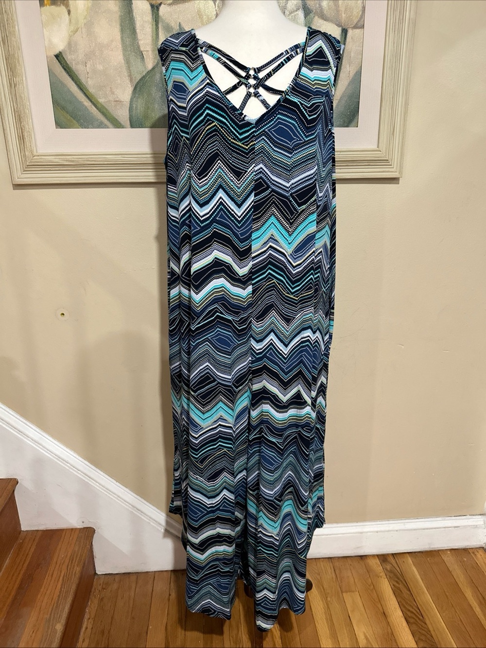 Sami & Jo Plus Size 2X Blue Jumpsuit with Pockets - Picture 8 of 8